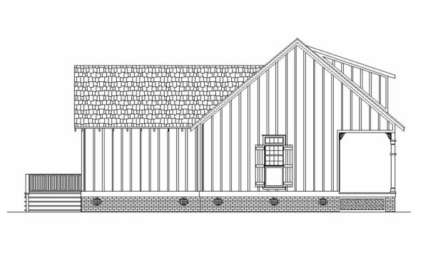 Left Side Elevation of Original House Plan (Not Modified)